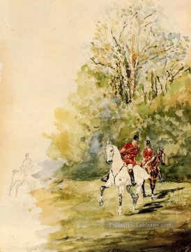  Henri Tableaux - Poste de chasse Impressionniste Henri de Toulouse Lautrec